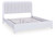 Jarlee - King Upholstered Panel Bed - White
