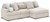 Cuddle Plush - 3-Piece Sectional With Armless Chaise And LAF Corner Chair - Arctic