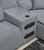 Modmax II - 3-Piece Power Reclining Sectional With RAF Press Back Power Chaise And Audio Console - Salt And Pepper