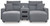 Modmax II - 3-Piece Power Reclining Sectional With Double Chaise And Audio Console - Salt And Pepper