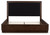 Dilenno - California King Upholstered Panel Bed - Dark Brown