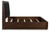 Dilenno - King Upholstered Panel Bed - Dark Brown