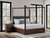 Dilenno - California King Canopy Bed - Dark Brown