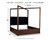 Dilenno - California King Canopy Bed - Dark Brown