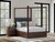 Dilenno - Queen Canopy Bed - Dark Brown