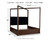 Dilenno - Queen Canopy Bed - Dark Brown