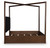 Dilenno - King Canopy Bed - Dark Brown
