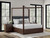 Dilenno - King Canopy Bed - Dark Brown