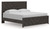 Prendonea - King Panel Bed - Charcoal