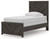 Prendonea - Twin Panel Bed - Charcoal