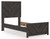 Prendonea - Twin Panel Bed - Charcoal