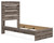 Graystorm - Twin Panel Bed - Brown Gray