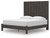 Fraluna - King Panel Bed - Charcoal