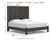 Fraluna - King Panel Bed - Charcoal