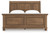 Feddinger - King Sleigh Bed - Medium Brown