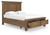 Feddinger - Queen Panel Storage Bed - Medium Brown