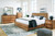 Dressonni - 7 Pc. - Dresser, Mirror, Chest, King Panel Bed, 2 Nightstands - Brown