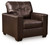 Santorine - 4 Pc. - Sofa, Loveseat, Chair, Ottoman - Dark Brown