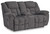 Foreside - 2 Pc. - Reclining Sofa, Reclining Loveseat With Console - Charcoal