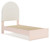 Wistenpine - 6 Pc. - Dresser, Mirror, Twin Upholstered Panel Bed With Side Storage - Blush