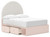 Wistenpine - 7 Pc. - Dresser, Mirror, Full Upholstered Panel Bed With Under Bed Storage - Blush