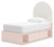 Wistenpine - 8 Pc. - Dresser, Mirror, Chest, Twin Upholstered Panel Bed With Under Bed Storage - Blush