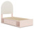 Wistenpine - 9 Pc. - Dresser, Mirror, Twin Upholstered Panel Bed With Under Bed Storage, 2 Nightstands - Blush
