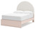 Wistenpine - 8 Pc. - Dresser, Mirror, Full Upholstered Panel Bed, 2 Nightstands - Blush