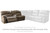 Segburg - LAF REC Power Sofa w/Console - Driftwood