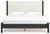 Cadmori - 6 Pc. - Dresser, Mirror, Chest, King Upholstered Panel Bed - Black / White