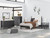Cadmori - 8 Pc. - Dresser, Mirror, Chest, Full Upholstered Panel Bed, 2 Nightstands - Black / White