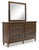 Sturlayne - 8 Pc. - Dresser, Mirror, Chest, King Upholstered Panel Bed, 2 Nightstands - Brown