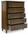 Sturlayne - 8 Pc. - Dresser, Mirror, Chest, California King Upholstered Panel Bed, 2 Nightstands - Brown