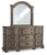 Ardenfield - 6 Pc. - Dresser, Mirror, Chest, King Upholstered Sleigh Bed - Light Brown