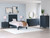 Simmenfort - 4 Pc. - Dresser, Chest, Twin Platform Bed - Navy Blue