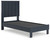 Simmenfort - 4 Pc. - Dresser, Chest, Twin Platform Bed - Navy Blue