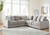 Aslan Court - 6 Pc. - 5-Piece Sectional, Ottoman - Pebble