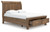 Feddinger - Queen Storage Sleigh Bed - Medium Brown