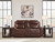 Next Move - Power Reclining Loveseat With Console / Adjustable Headrest - Mahogany