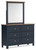Landocken - 8 Pc. - Dresser, Mirror, Chest, Twin Panel Bed, 2 Nightstands - Brown / Blue
