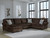Kimlee - 3-Piece Sectional With LAF Chaise And RAF Sofa - Chocolate