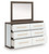 Kendanport - Dresser And Mirror - Brown