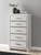 Zuraleus - Five Drawer Chest - White