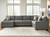 Clarington - 3-Piece Sleeper Sectional With LAF Chaise And RAF Sofa - Greystone