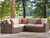 Dolan Creek - 3-Piece Outdoor Sectional - Beige / Brown