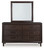 Dantenton - Dresser And Mirror - Merlot