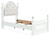 Kozlani - Twin Upholstered Panel Bed - White