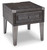 Todoe - Rectangular End Table - Dark Gray