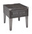 Todoe - Rectangular End Table - Dark Gray