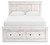 Makidern - Queen Panel Storage Bed With Storage Footboard - Whitewash